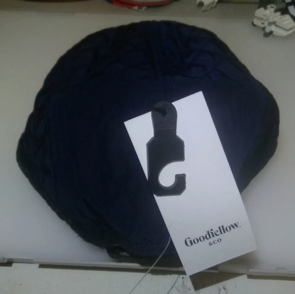 Goodfellow Quilted Hat Cap Baseball Adjustable Navy Blue Winter New With Tag - Picture 5 of 12